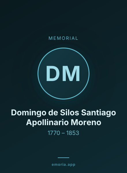 Memorial portrait of Domingo de Silos Santiago Apollinario Moreno