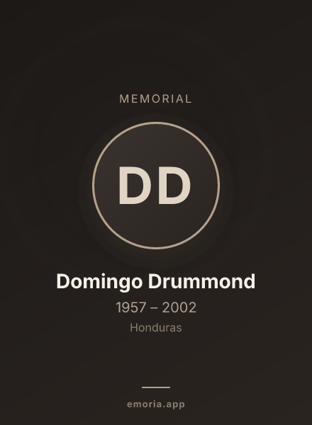 Memorial portrait of Domingo Drummond