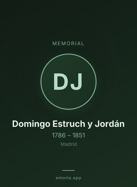 Memorial portrait of Domingo Estruch y Jordán