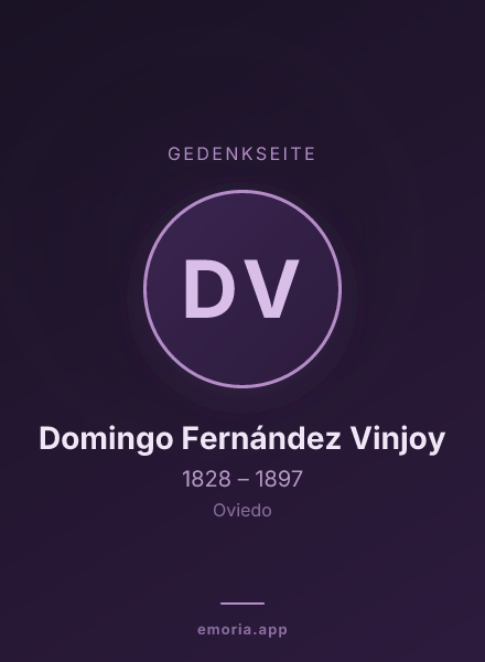 Gedenkportrait von Domingo Fernández Vinjoy