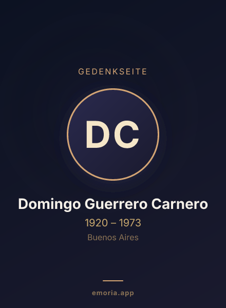 Gedenkportrait von Domingo Guerrero Carnero