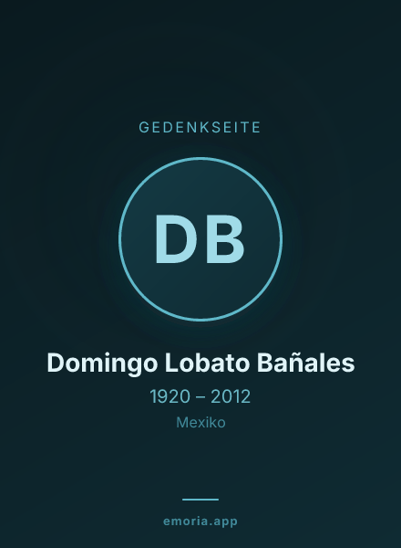 Gedenkportrait von Domingo Lobato Bañales