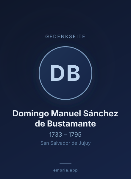 Gedenkportrait von Domingo Manuel Sánchez de Bustamante