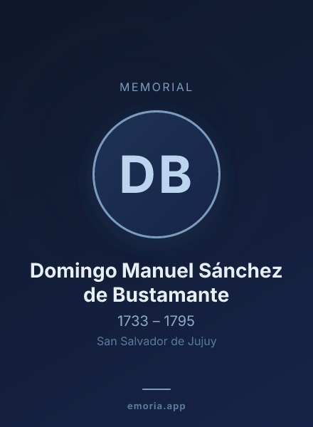 Memorial portrait of Domingo Manuel Sánchez de Bustamante