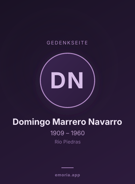 Gedenkportrait von Domingo Marrero Navarro
