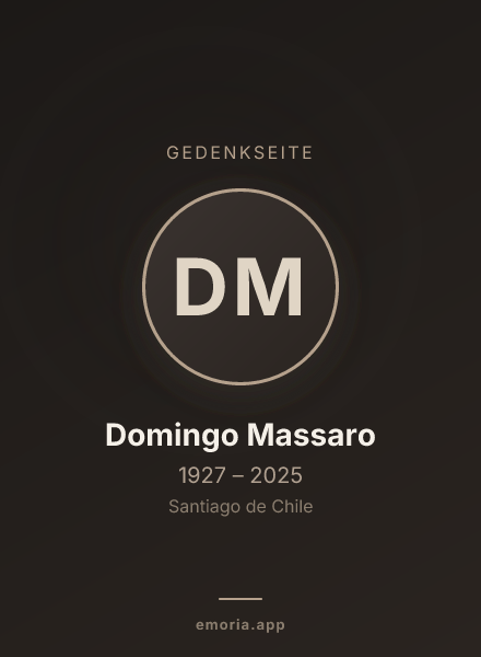 Gedenkportrait von Domingo Massaro