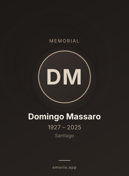 Memorial portrait of Domingo Massaro
