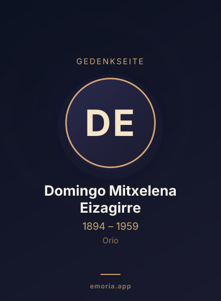 Gedenkportrait von Domingo Mitxelena Eizagirre