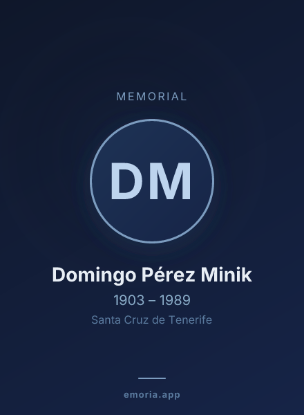 Memorial portrait of Domingo Pérez Minik