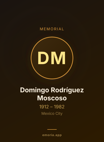 Memorial portrait of Domingo Rodríguez Moscoso