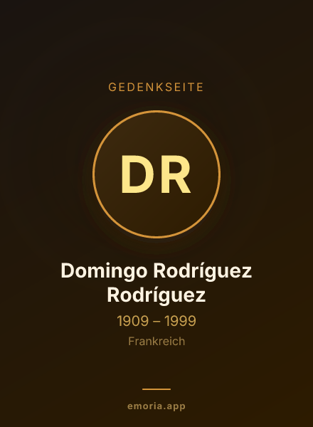 Gedenkportrait von Domingo Rodríguez Rodríguez