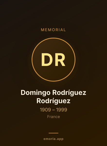 Memorial portrait of Domingo Rodríguez Rodríguez