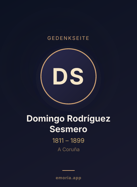 Gedenkportrait von Domingo Rodríguez Sesmero