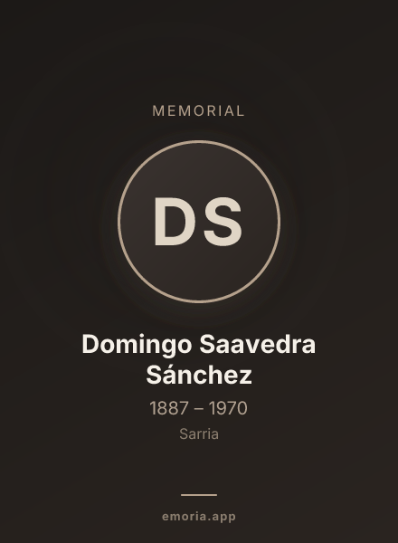 Memorial portrait of Domingo Saavedra Sánchez