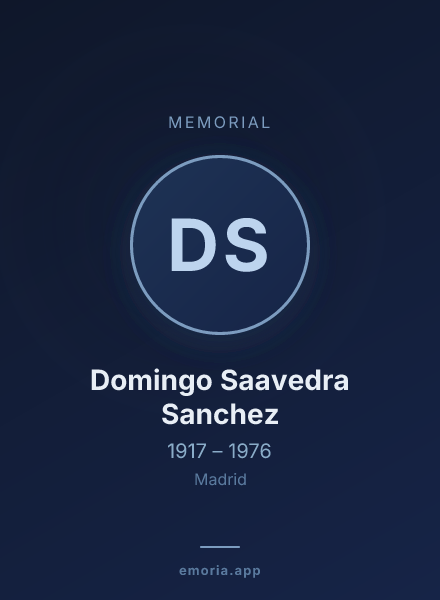 Memorial portrait of Domingo Saavedra Sanchez