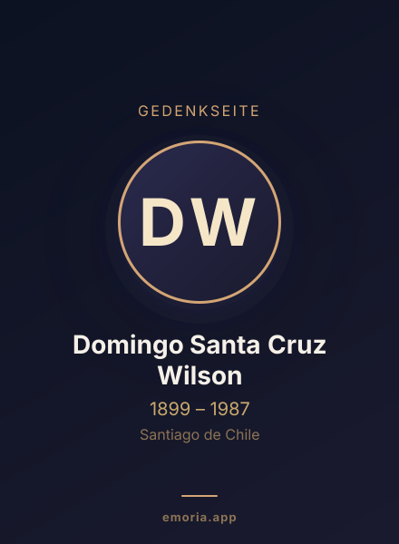 Gedenkportrait von Domingo Santa Cruz Wilson