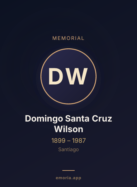 Memorial portrait of Domingo Santa Cruz Wilson