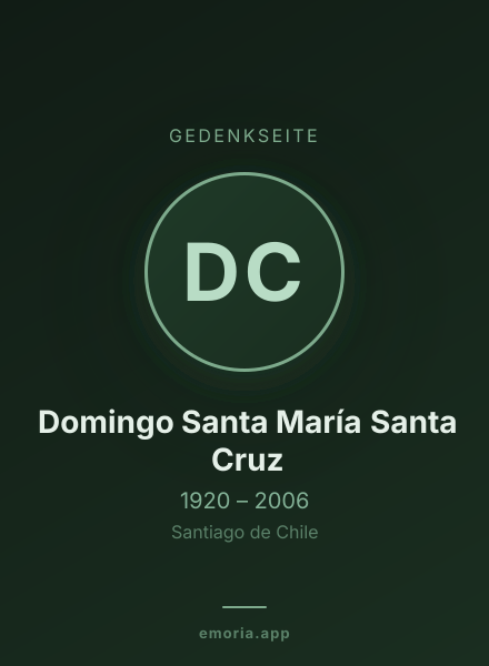 Gedenkportrait von Domingo Santa María Santa Cruz