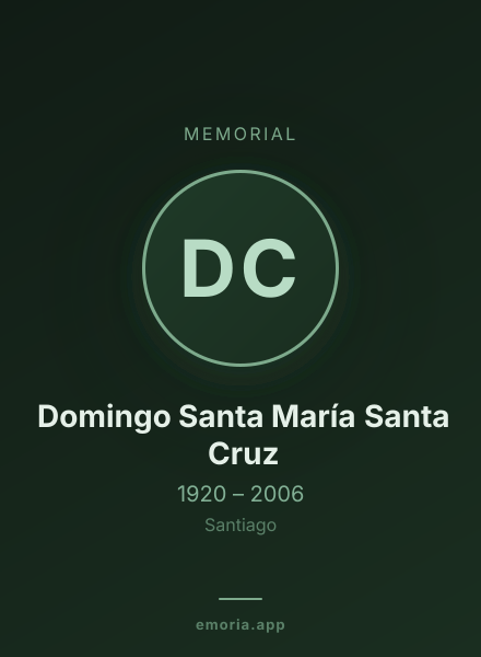 Memorial portrait of Domingo Santa María Santa Cruz