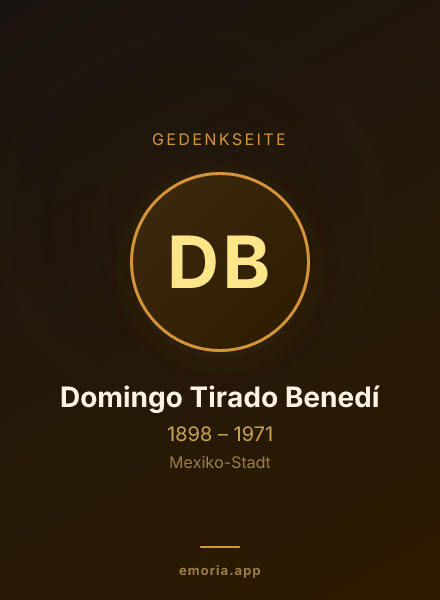 Gedenkportrait von Domingo Tirado Benedí