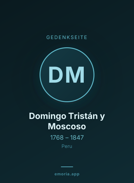 Gedenkportrait von Domingo Tristán y Moscoso