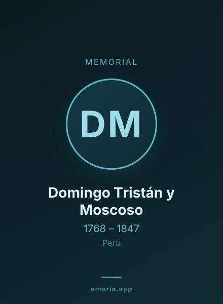 Memorial portrait of Domingo Tristán y Moscoso