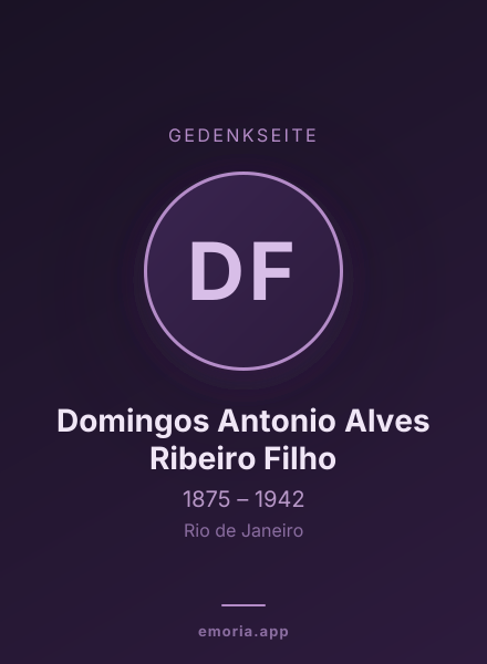 Gedenkportrait von Domingos Antonio Alves Ribeiro Filho