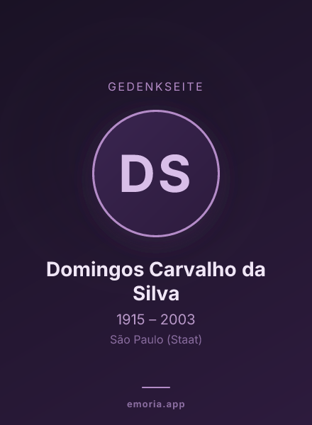 Gedenkportrait von Domingos Carvalho da Silva