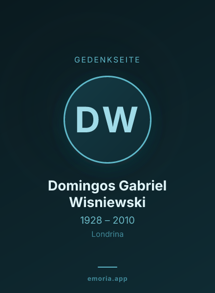 Gedenkportrait von Domingos Gabriel Wisniewski