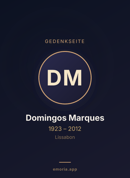 Gedenkportrait von Domingos Marques