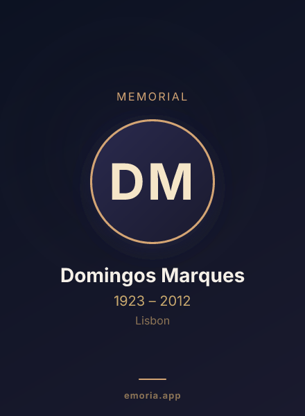 Memorial portrait of Domingos Marques