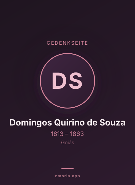 Gedenkportrait von Domingos Quirino de Souza