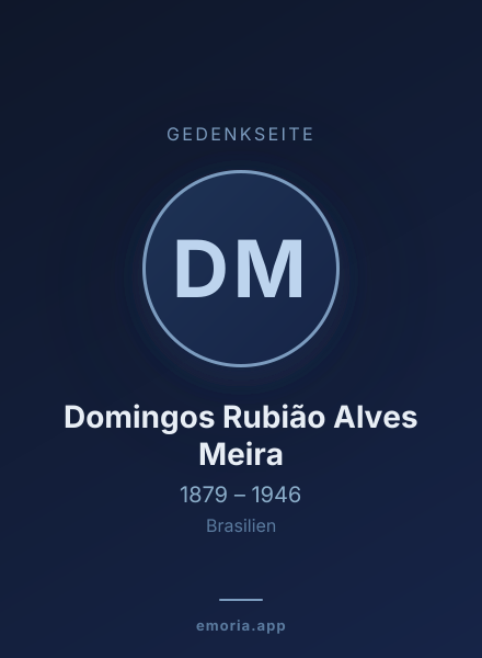 Gedenkportrait von Domingos Rubião Alves Meira