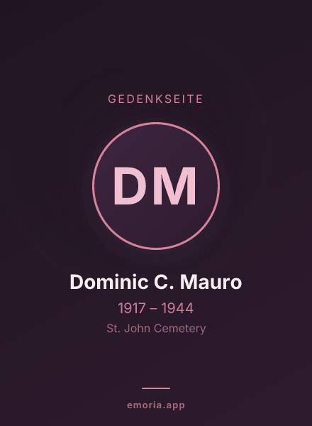 Gedenkportrait von Dominic C. Mauro