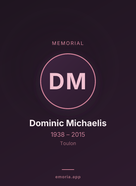 Memorial portrait of Dominic Michaelis