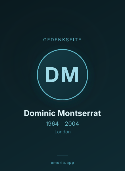 Gedenkportrait von Dominic Montserrat