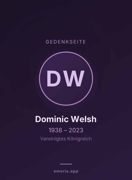 Gedenkportrait von Dominic Welsh