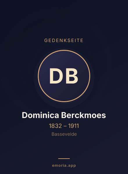 Gedenkportrait von Dominica Berckmoes