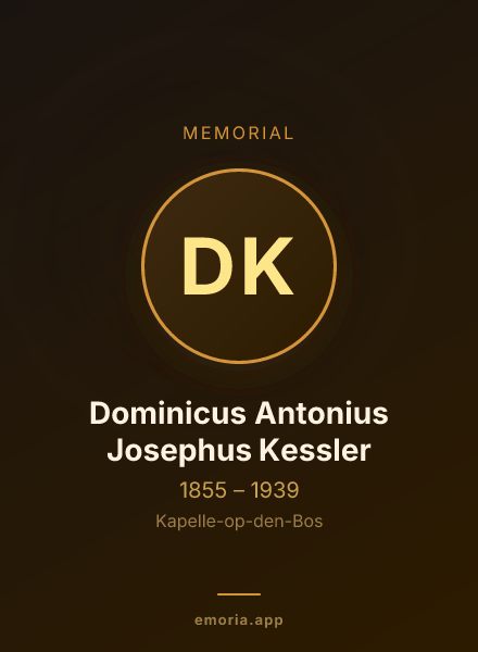 Memorial portrait of Dominicus Antonius Josephus Kessler