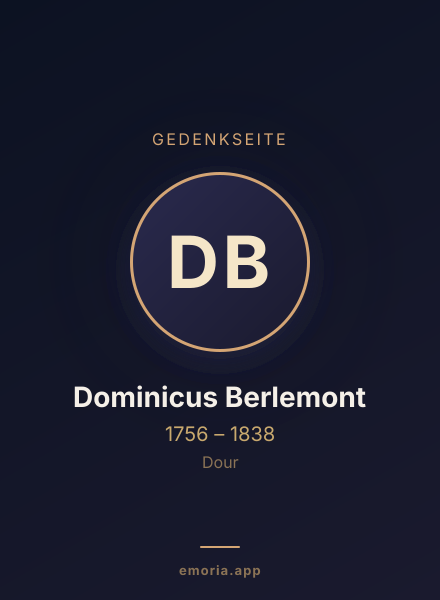 Gedenkportrait von Dominicus Berlemont