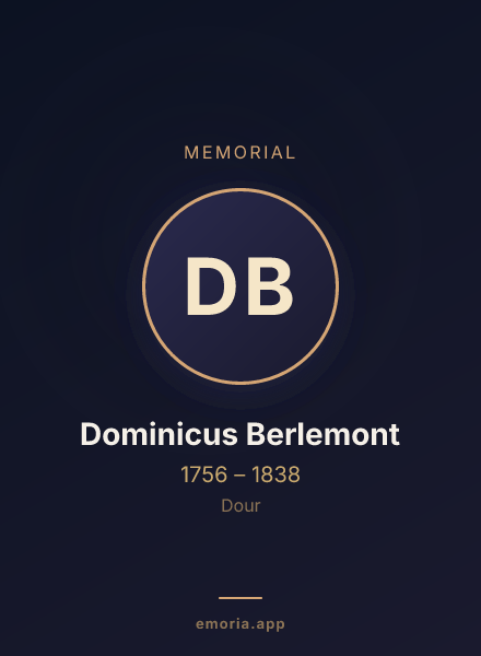 Memorial portrait of Dominicus Berlemont