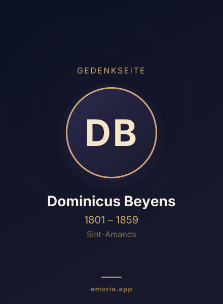 Gedenkportrait von Dominicus Beyens