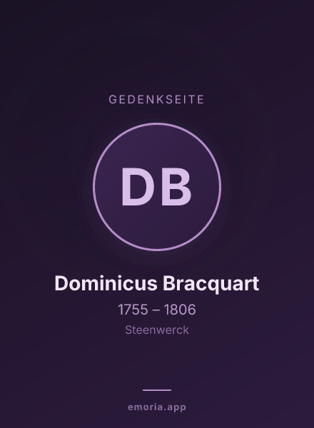 Gedenkportrait von Dominicus Bracquart