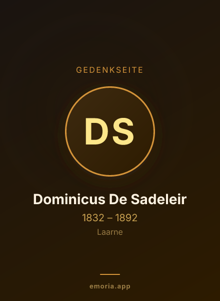 Gedenkportrait von Dominicus De Sadeleir
