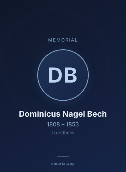 Memorial portrait of Dominicus Nagel Bech