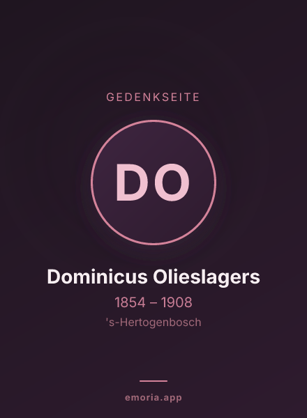 Gedenkportrait von Dominicus Olieslagers