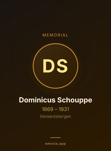 Memorial portrait of Dominicus Schouppe