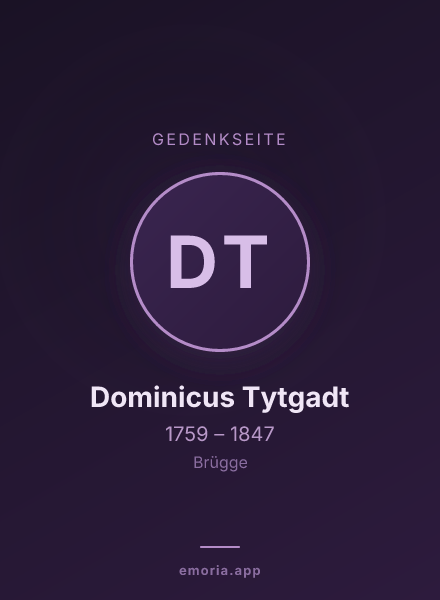 Gedenkportrait von Dominicus Tytgadt