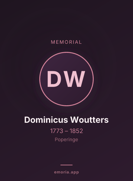 Memorial portrait of Dominicus Woutters