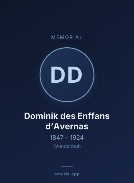 Memorial portrait of Dominik des Enffans d’Avernas